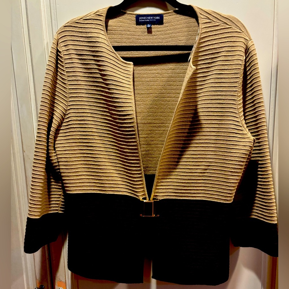 Jones New York Signature Petite Tan Sweater
